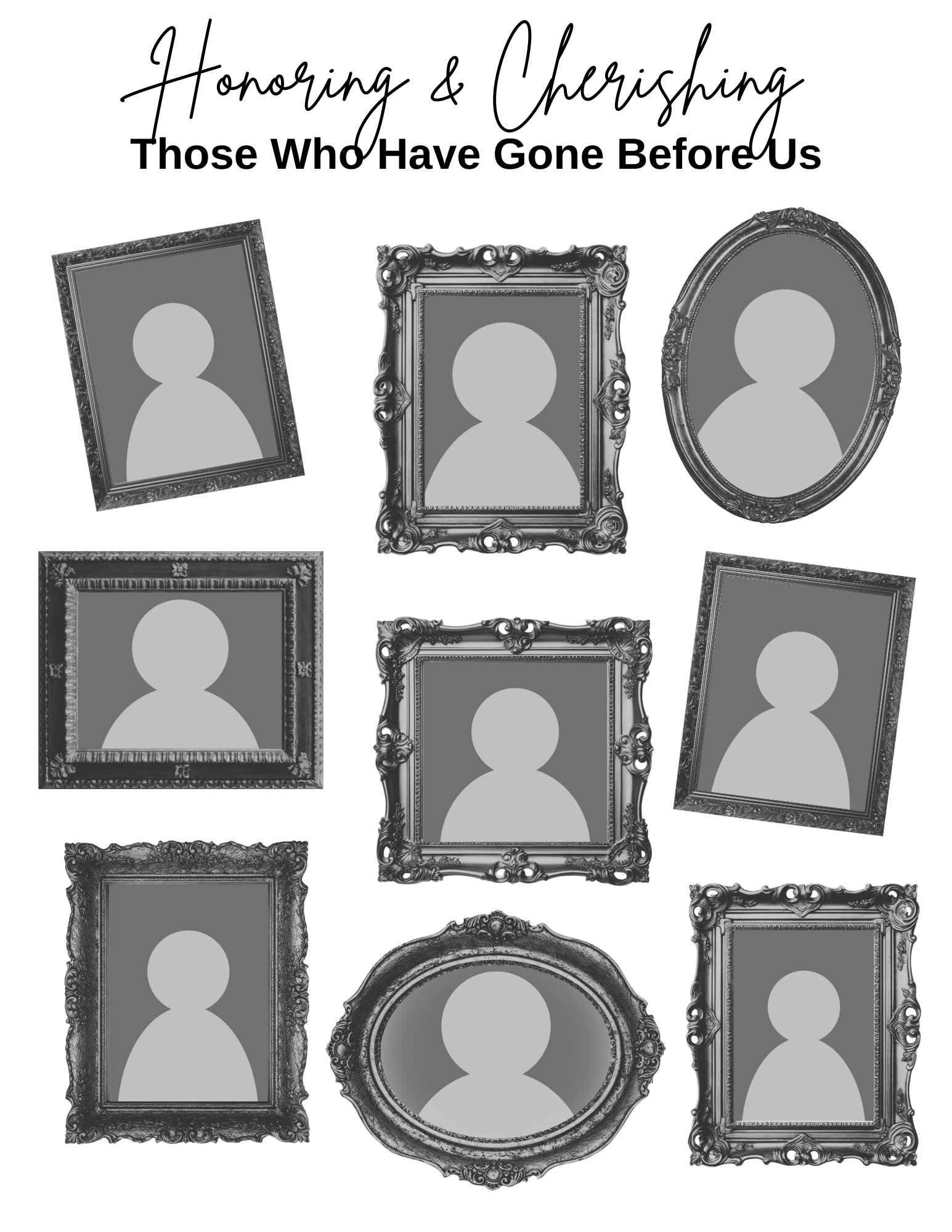 Honoring Past Family Members Canva Template