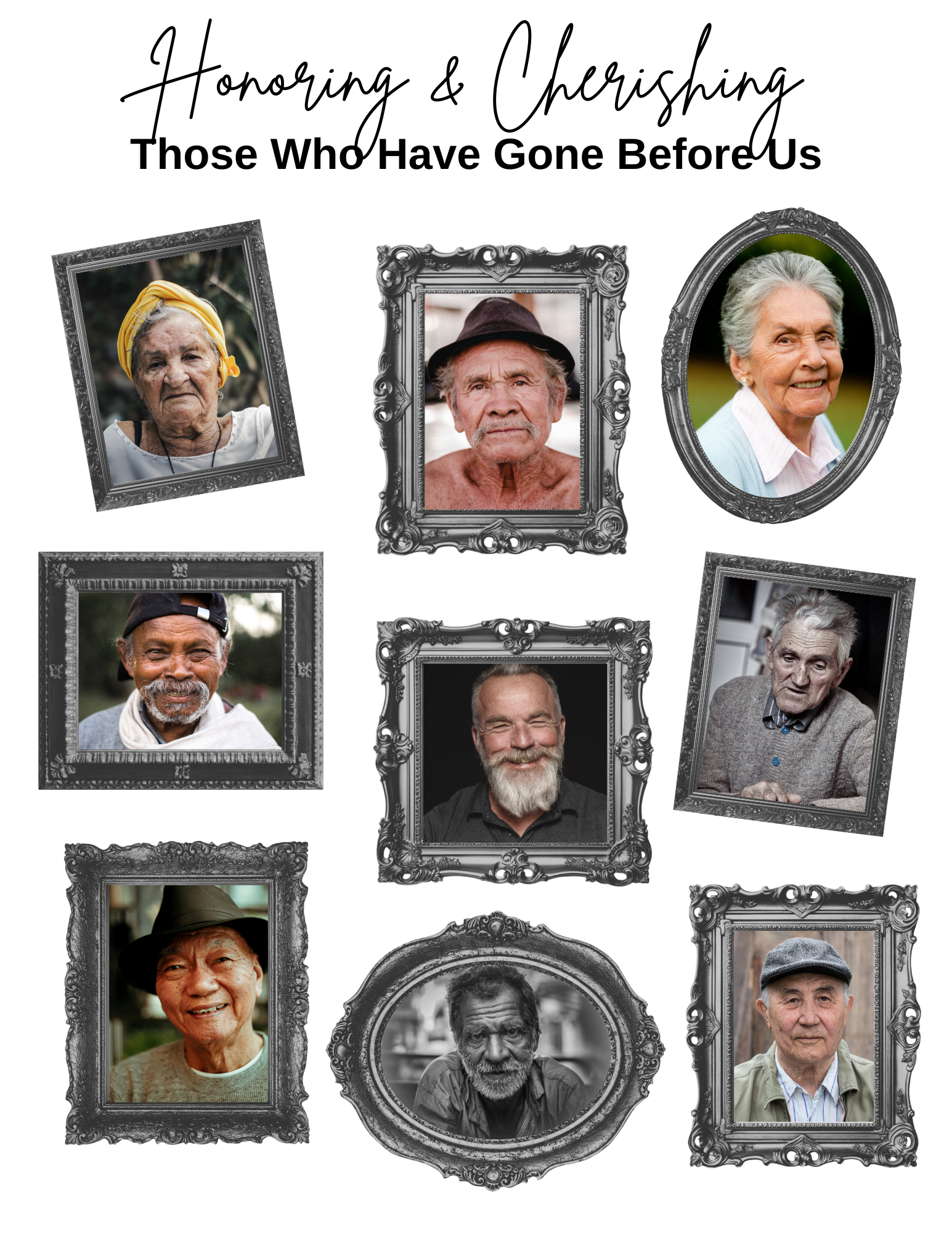 Honoring Past Family Members Canva Template
