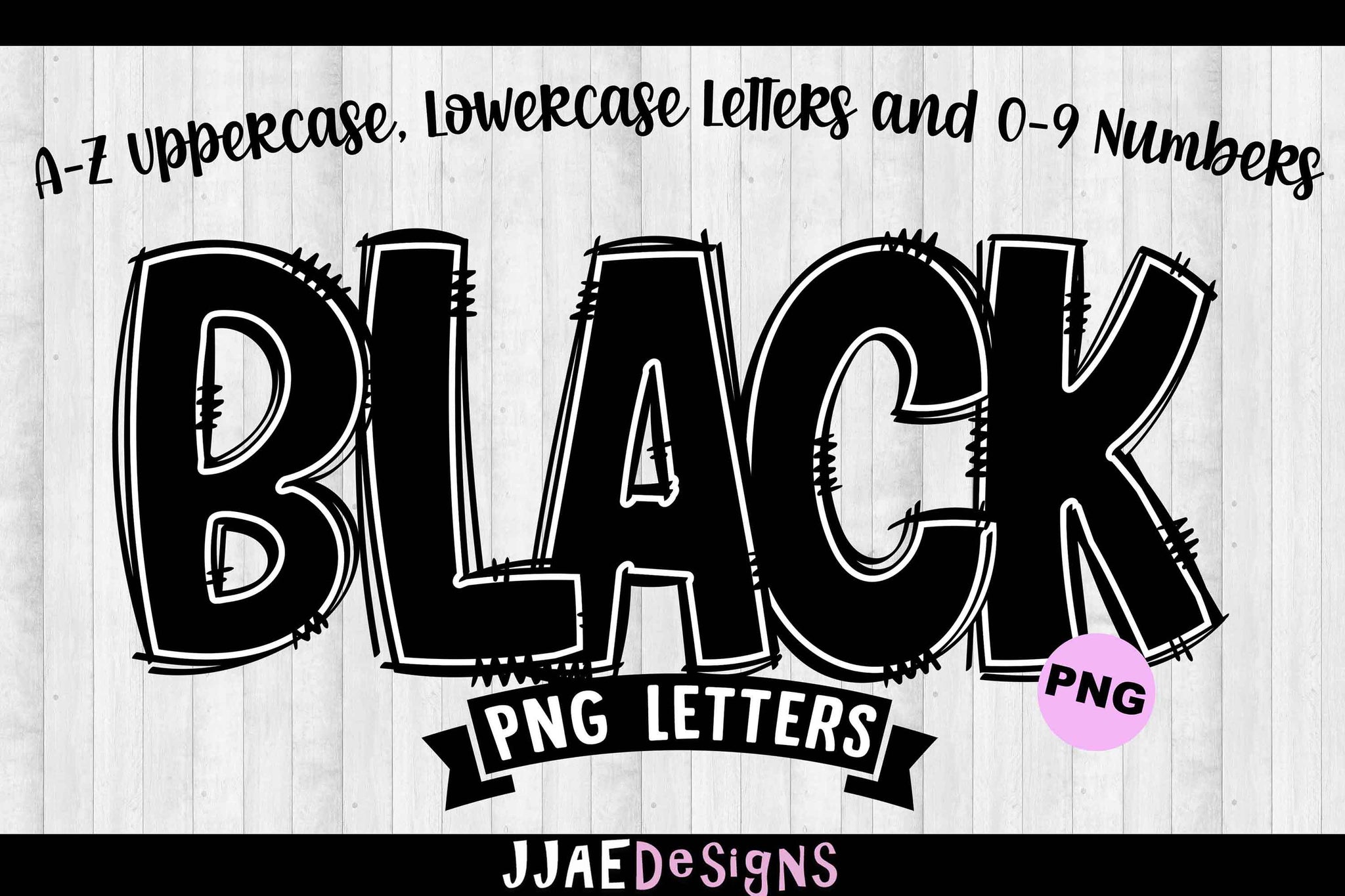 Black PNG Letters