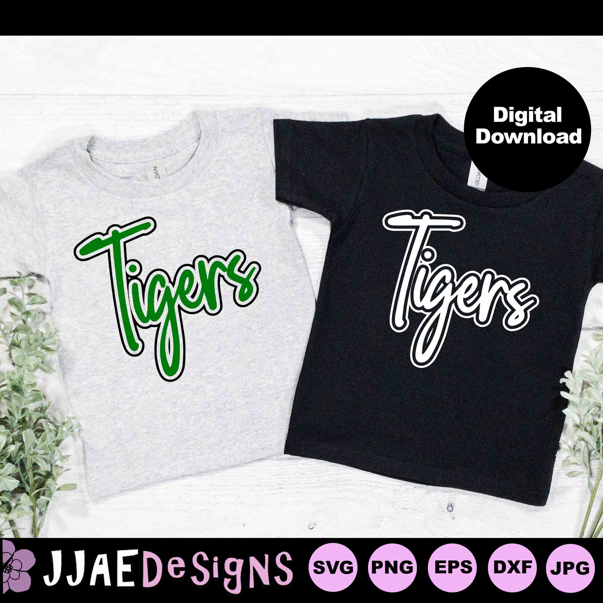 Tigers SVG (Script Outline)