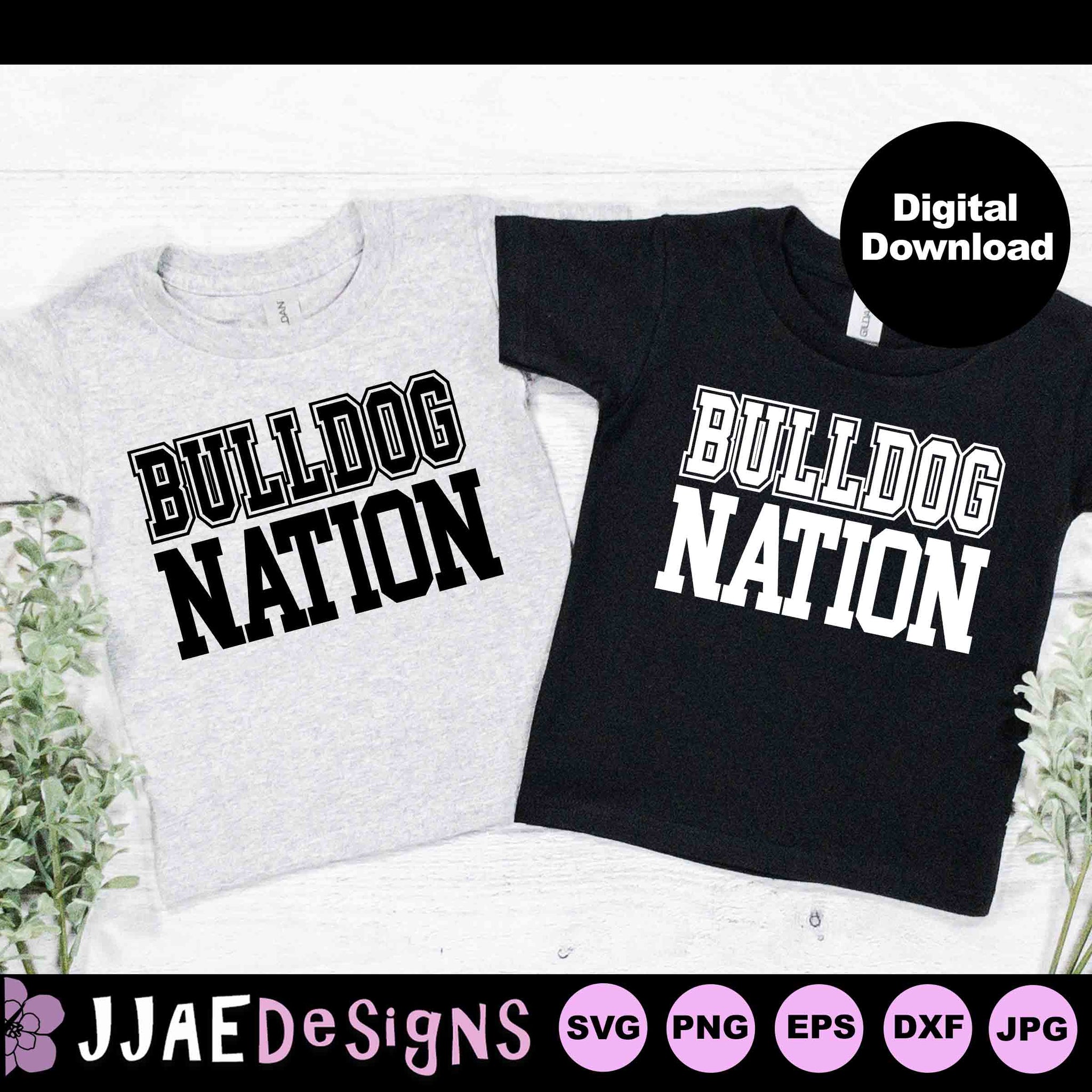 Bulldog Nation SVG (Block)