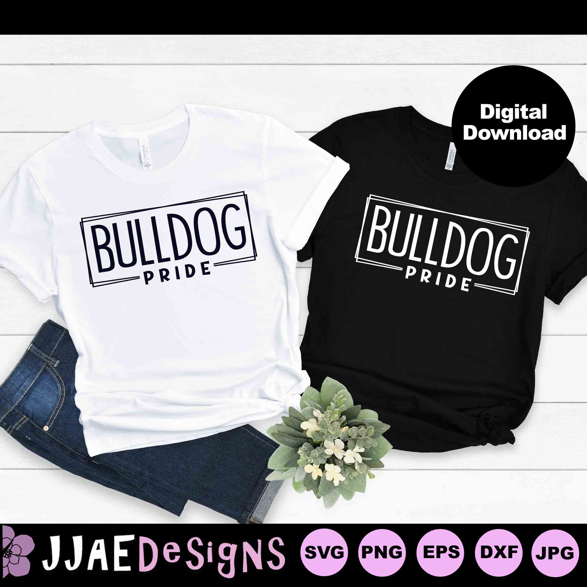 Bulldog Pride SVG (Rectangle Design)