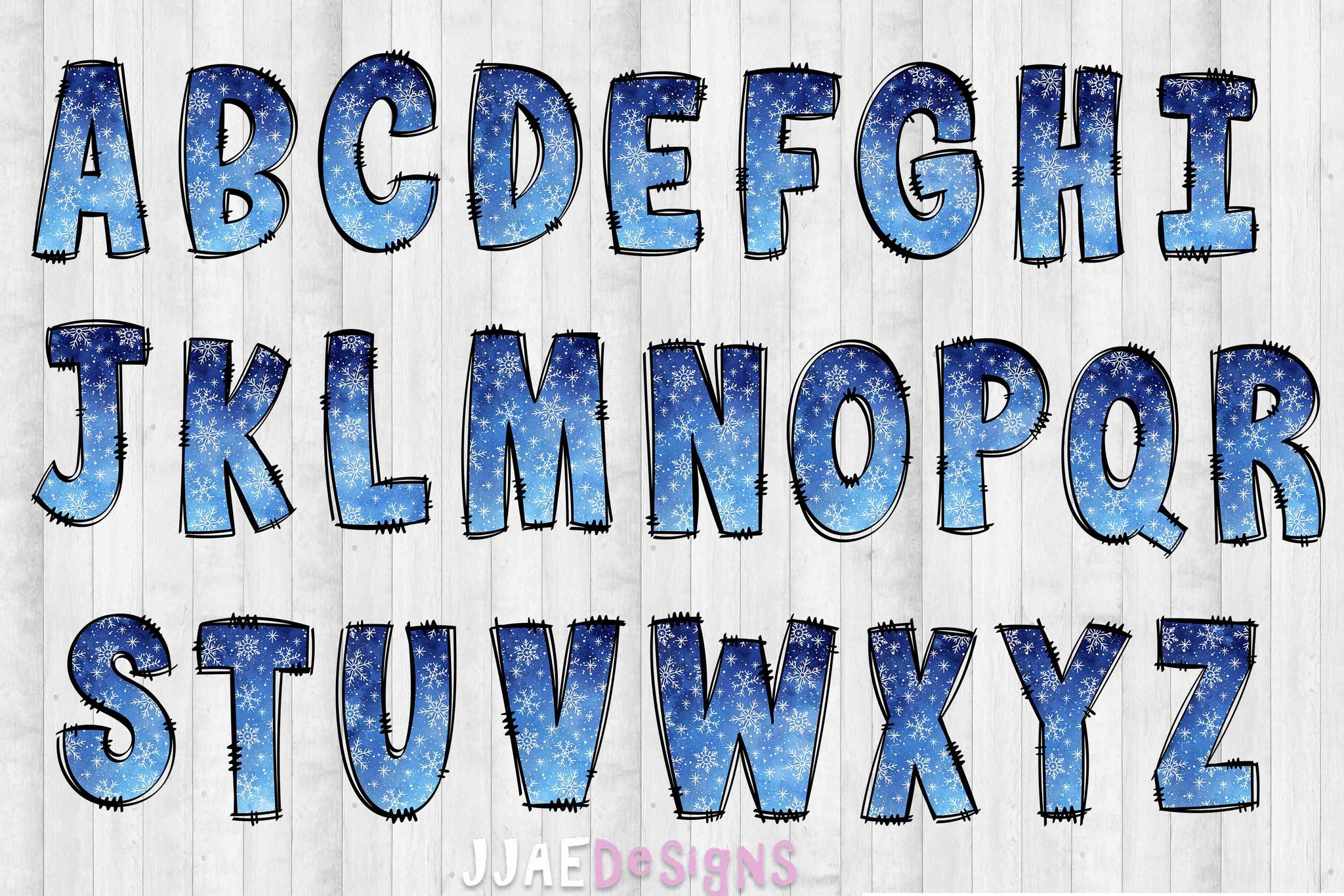 Snowflake PNG Letters