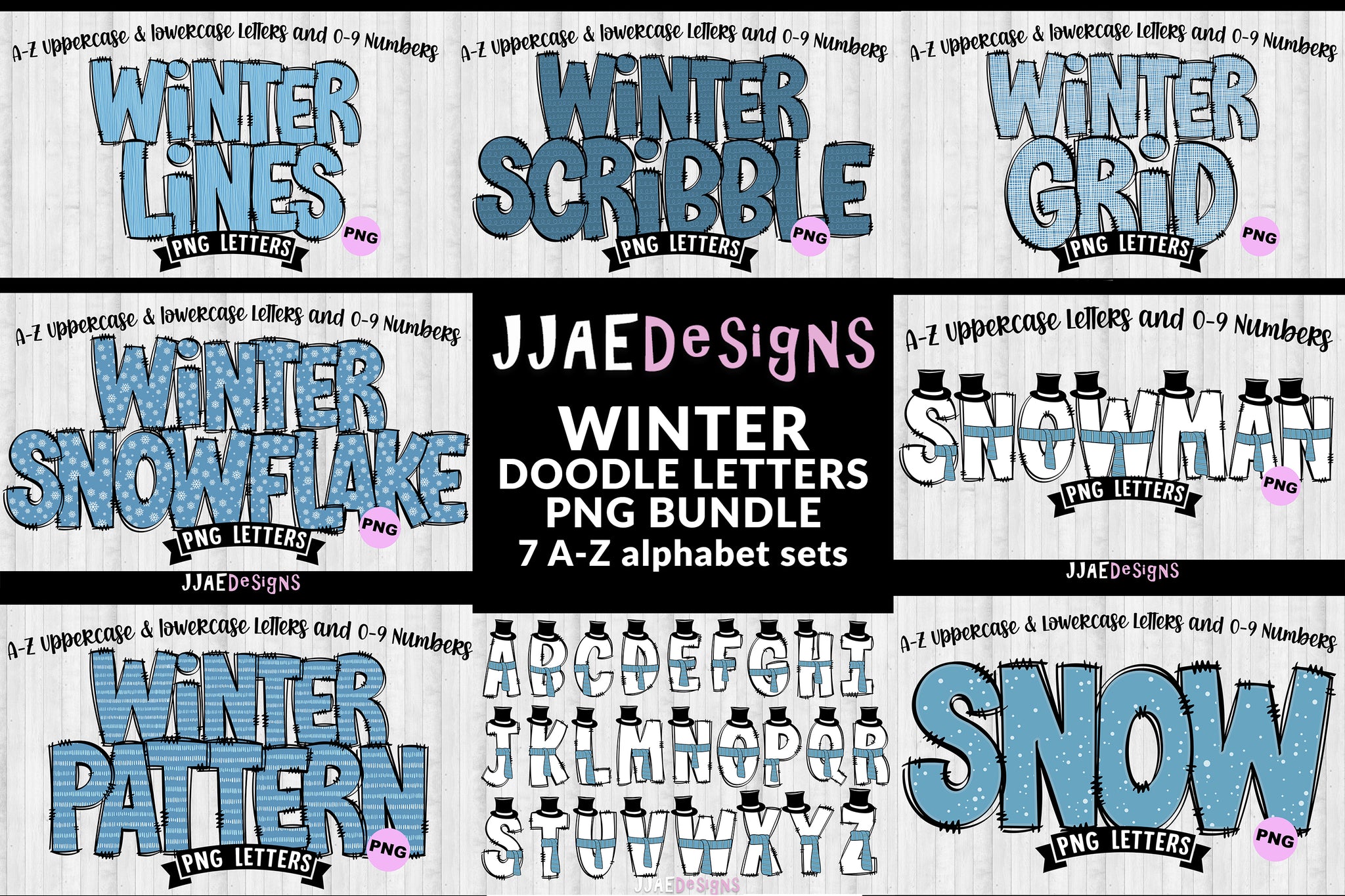 Winter PNG Letters