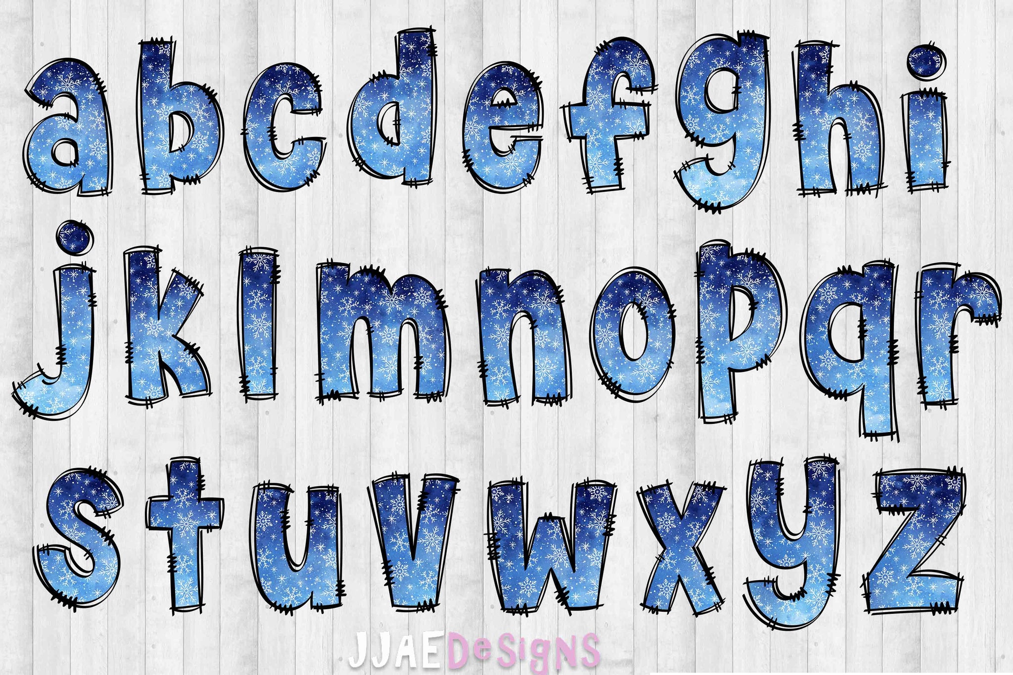 Snowflake PNG Letters