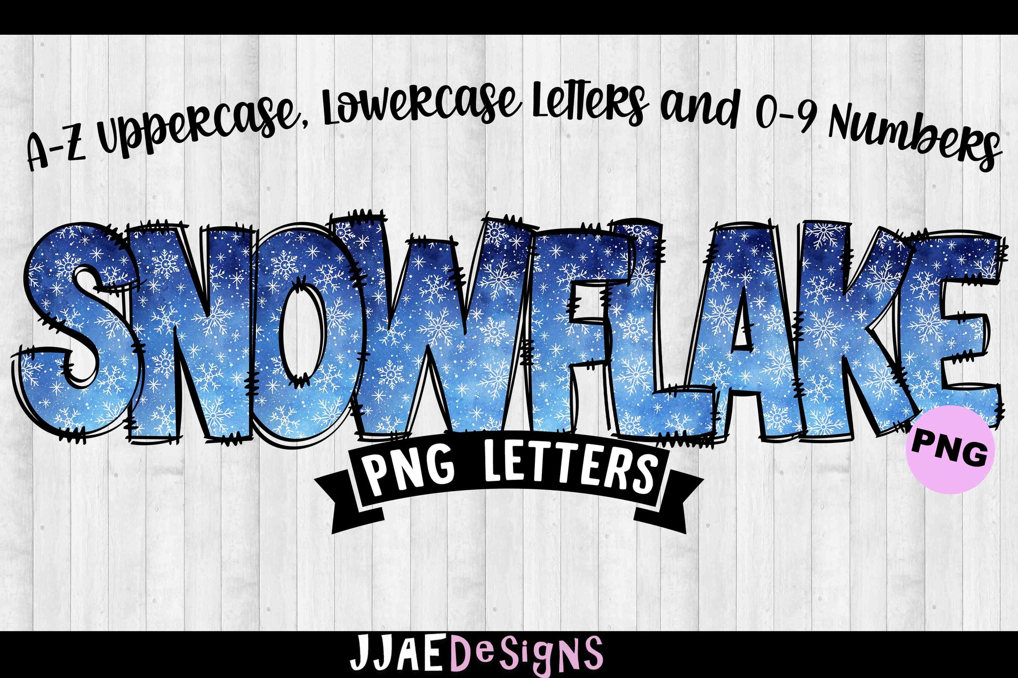 Snowflake PNG Letters